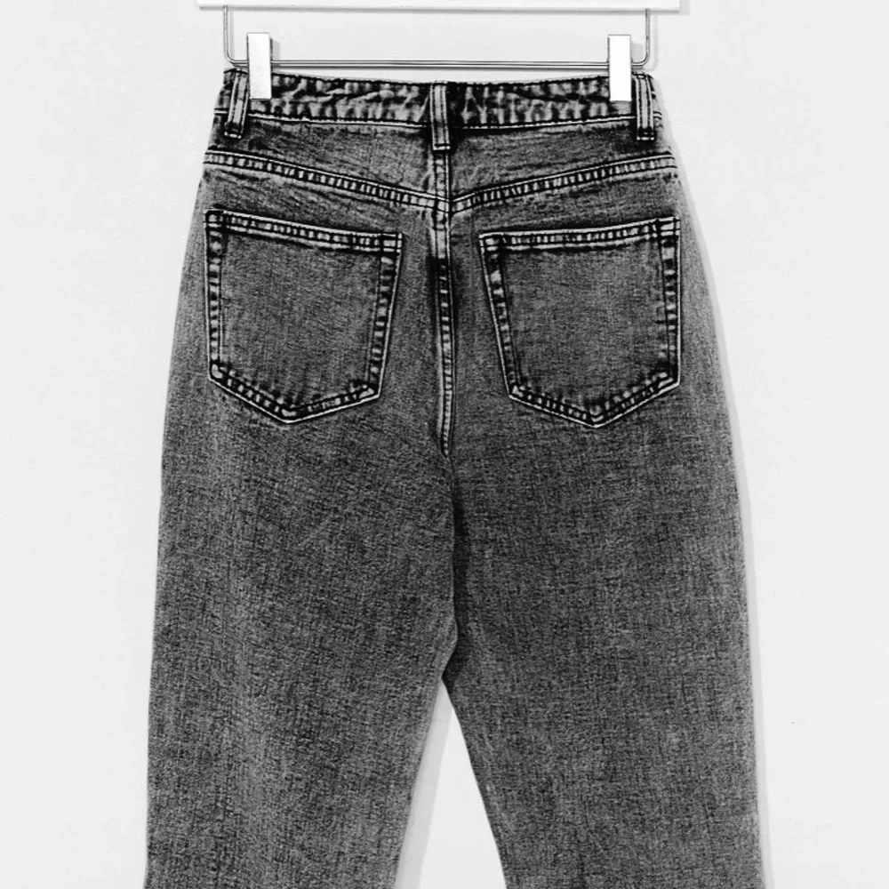 NASTY GAL Raw Hem Distressed High Waisted Mom Jeans